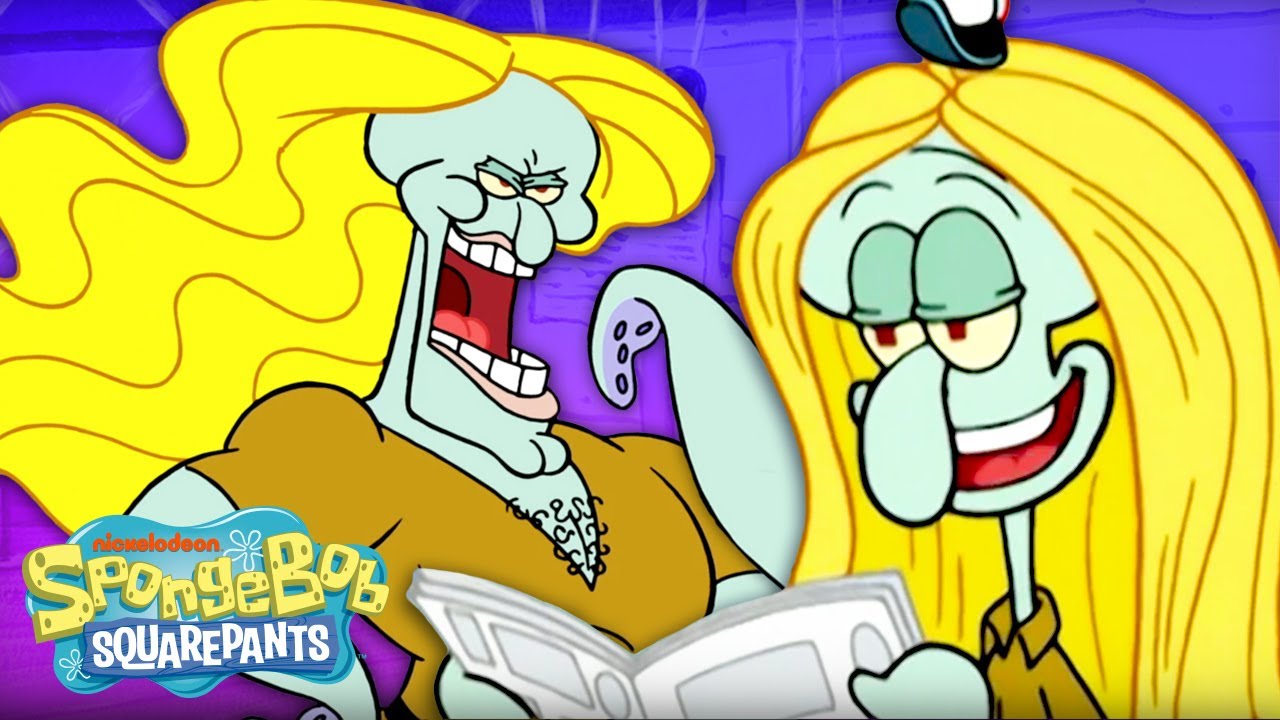 Every Time Squidward Had Hair 💁‍♂️ | SpongeBob - YouTube