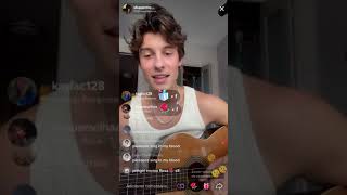 Shawn Mendes singing "Never Be Alone" live on TikTok