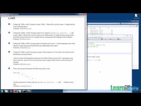 Learn to Program with Java for Complete Beginners - Part 1 : Lab 1 Review - Hello Name