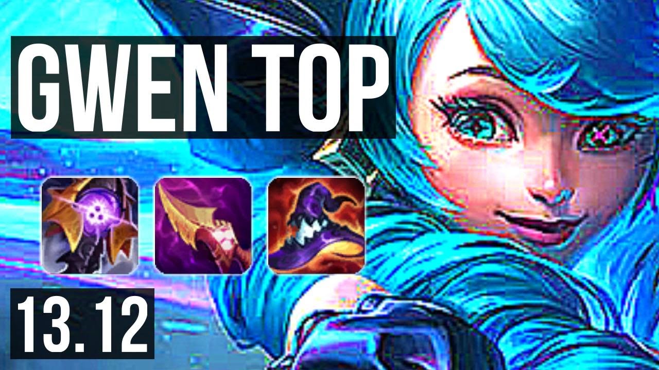 GWEN vs KENNEN (TOP) | 6 solo kills, 700+ games, Godlike | NA Master | 13.12
