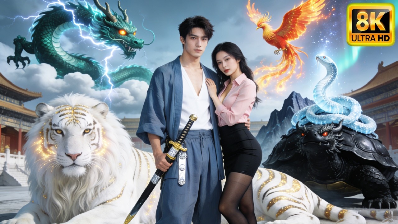 Gücünü ortaya çıkardı, güzel başkanı kurtardı ve dört canavarı hükmü altına aldı.