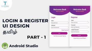 Login & Register App UI Design | Part - 1 | Android App UI Design Tutorial in Tamil