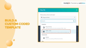 How to build a custom coded template in HubSpot