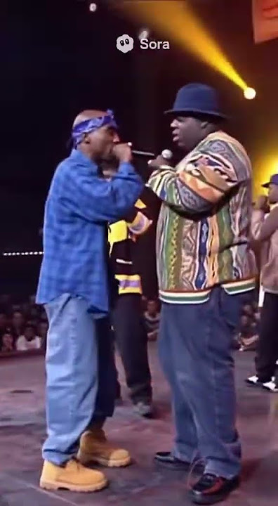 2pac and biggie smalls appear together in concert. #2pac #biggie #brooklyn