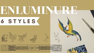 6 Styles Denluminure - 6 Oiseaux
