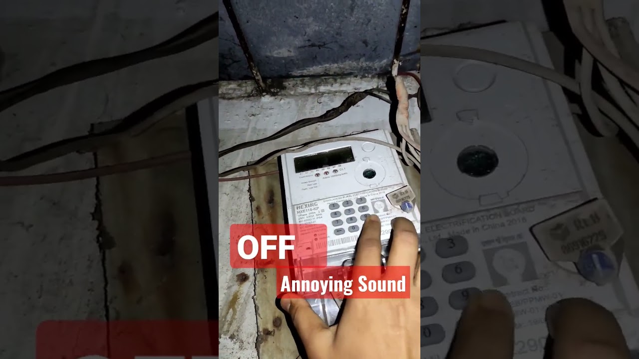 Off prepaid metre annoying sound 