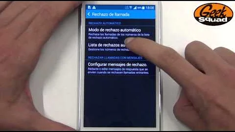 ¿Cómo quitar el rechazo automático de llamadas?