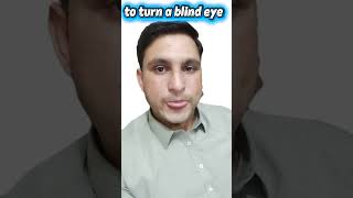 Idiom: to turn a blind eye, explanation and etymology