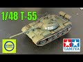 Building the New Tamiya 1/48 T55  Russian tank, Nuremberg Toy show