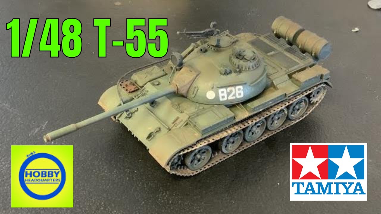 Building the New Tamiya 1/48 T55 Russian tank, Nuremberg Toy show 