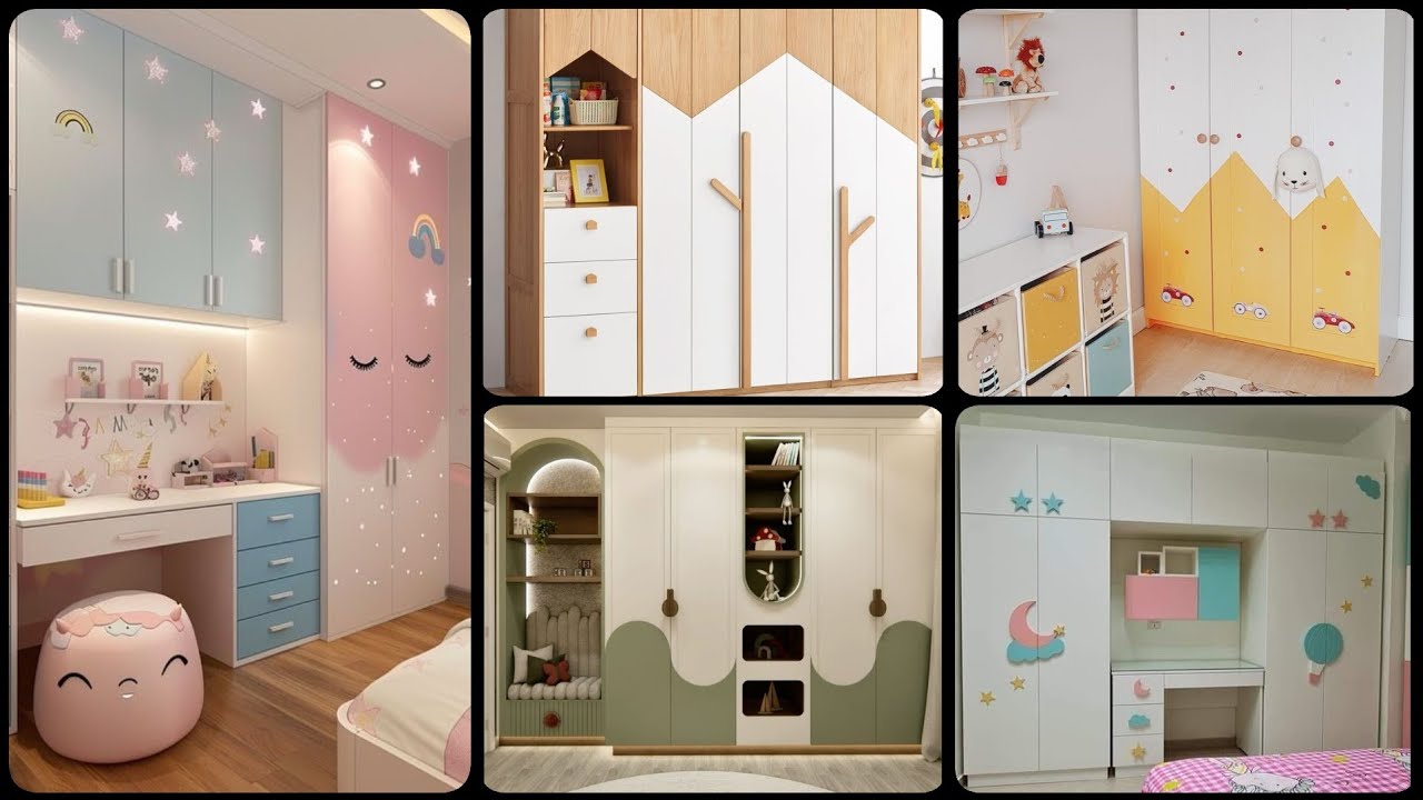 Modern Interior Kids Room Wardrobe Design // Cupboard Designs for ...
