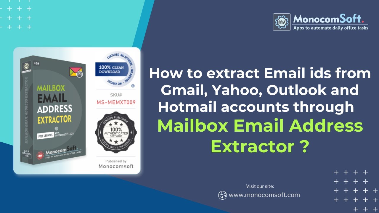 How to extract email addresses from Imap, webmail, Gmail, Yahoo and Outlook with Mailbox Extractor?