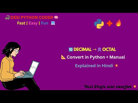 Decimal to Octal in Python 🐍 | Manual + Python Method | Explained in Desi Style by @dev_safia