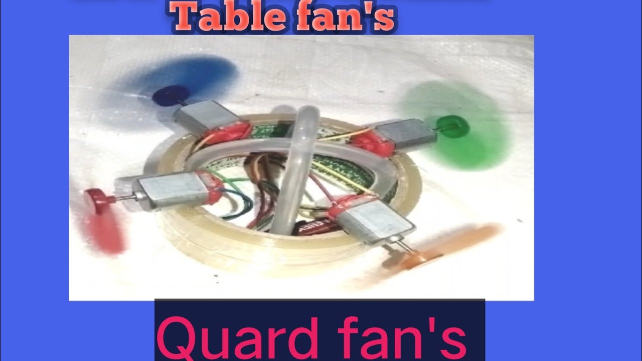 How to make a dc motor 4 side fans