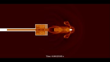 CFD simulation of a bullet fired with silencer