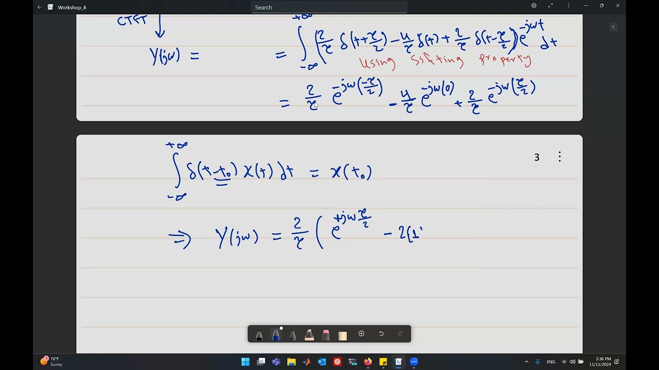 9.6 Example 5 for CTFT Using Properties: Triangle Signal