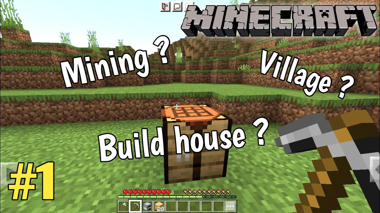 Surviving my first night in Minecraft 😵 | Minecraft survival series #1 ...