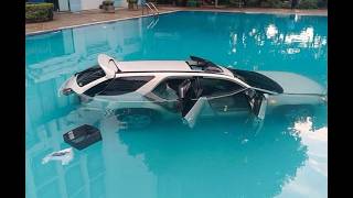 Dispute with mother; man drives SUV into university swimming pool at Thai campus