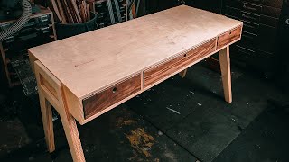 DIY Modern Plywood Desk