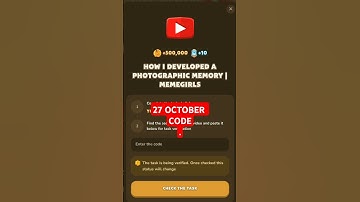 How I Developed A Photographic Memory | MemeGirls | Today Memefi Code #memefi #airdrop #code