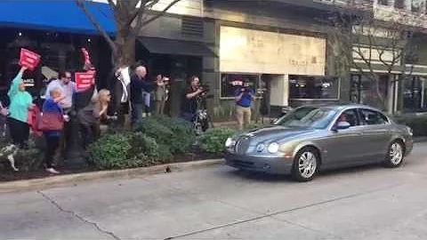 Former Alabama Governor Don Siegelman drives by su...