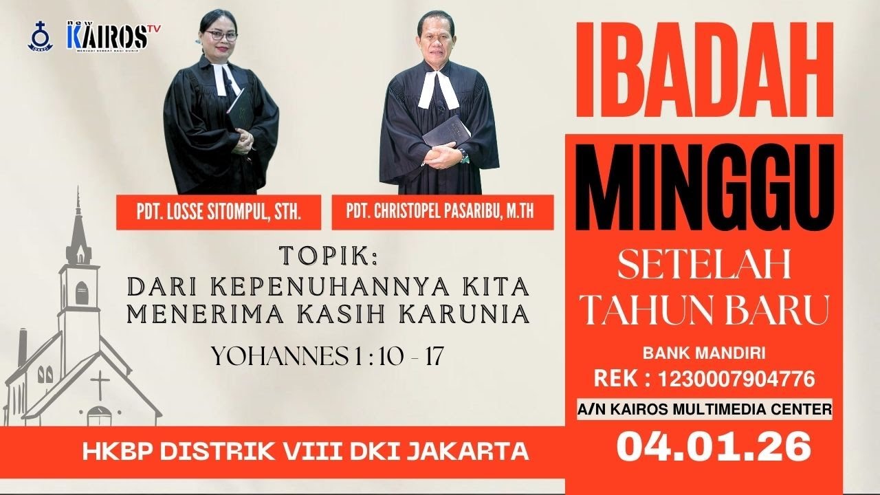 IBADAH HKBP,  SETELAH TAHUN BARU  , 04  JANUARI 2026