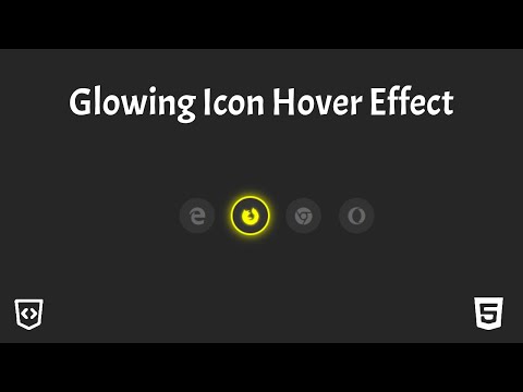Glowing Icon Hover Effect With HTML & CSS