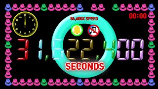 31,622,400 Seconds With A Speed Of x86400 Without Music! timer countdown alarm🔔