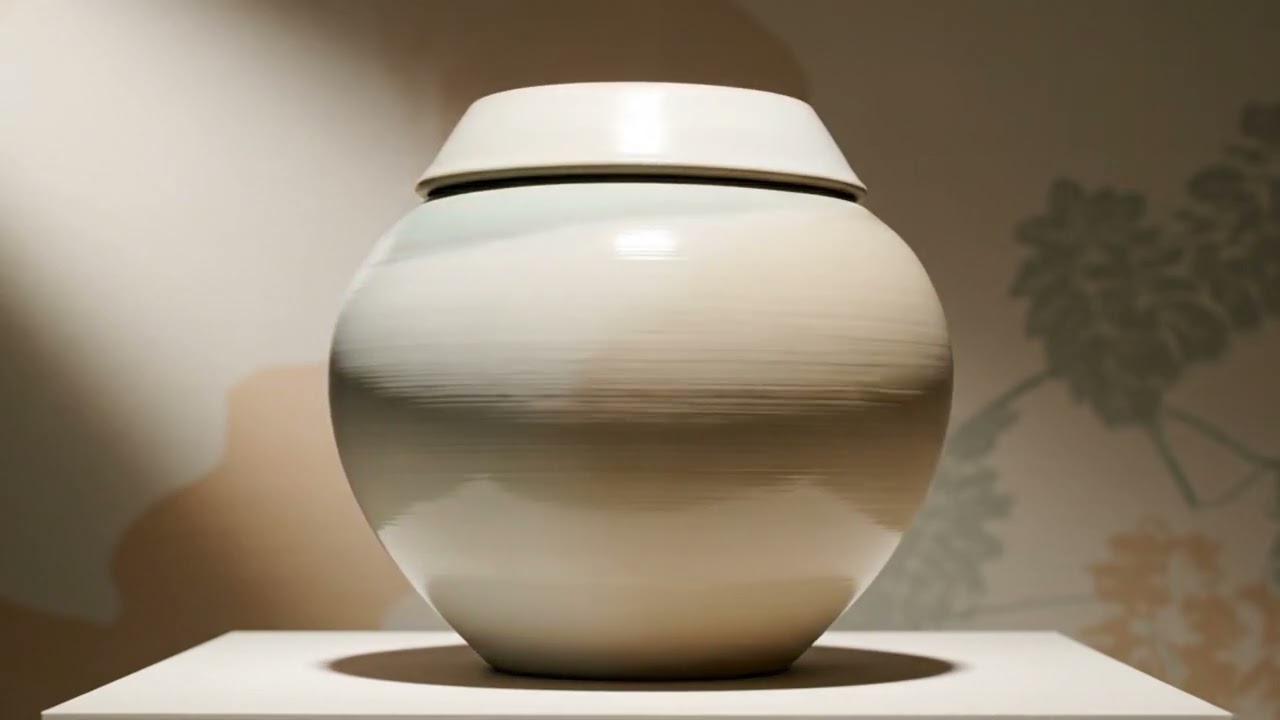 Korean Moon Jar (Dal-hangari) | 4K Cinematic Ceramic Art Loop 