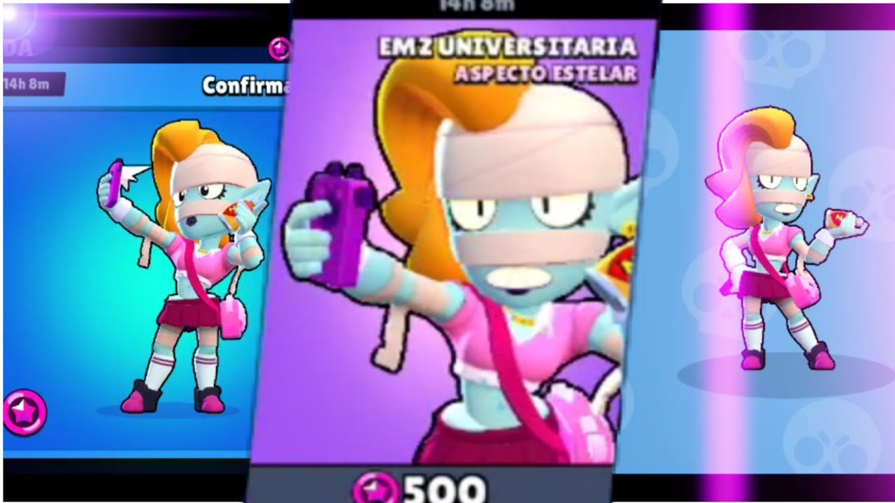 Compro Skin De Emz Universitaria 500 Puntos Estelares Brawl Stars Youtube - todas las skins de 10000 puntos estelares brawl stars