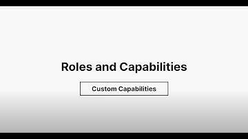 Custom Capabilities