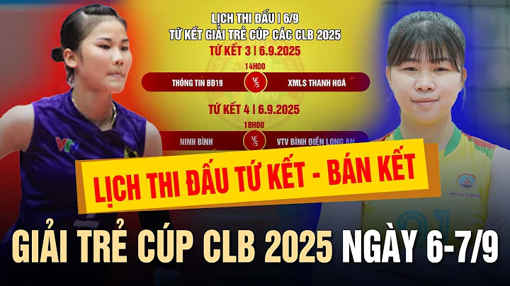🔥 Lịch thi đấu Tứ kết ngày 6/9 và bán kết ngày 7/9 giải trẻ Cúp CLB 2025