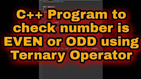 C++ Program to check number is EVEN or ODD using Ternary Operator ||#shorts#reels#code#coding#coder