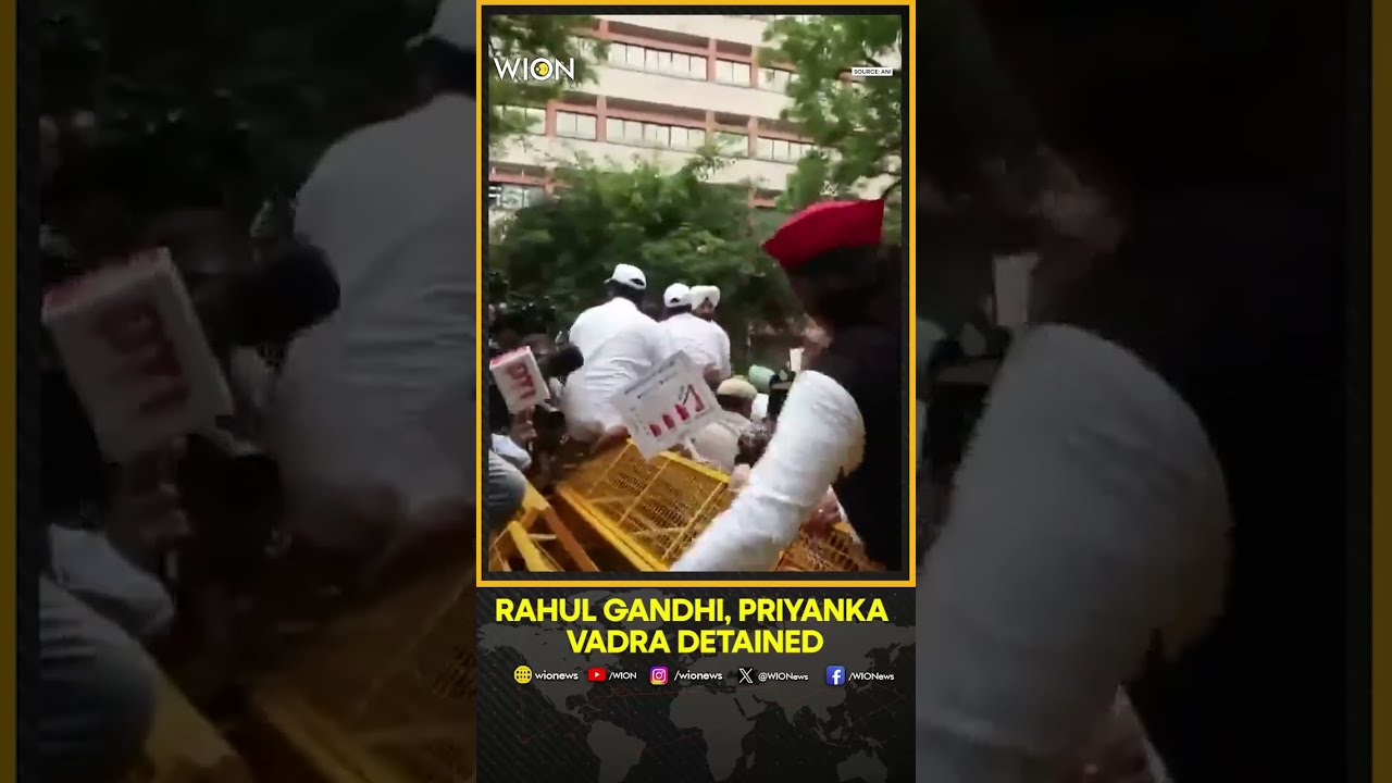 SIR Protests India S Opposition Leader Rahul Gandhi Detained Amid Protest Against Bihar EC WION