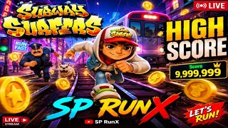 🔥 SUBWAY SURFERS LIVE 🔥 | 😱 9,999,999 HIGH SCORE RUN! | SP RunX 🎮#livestream screenshot 5