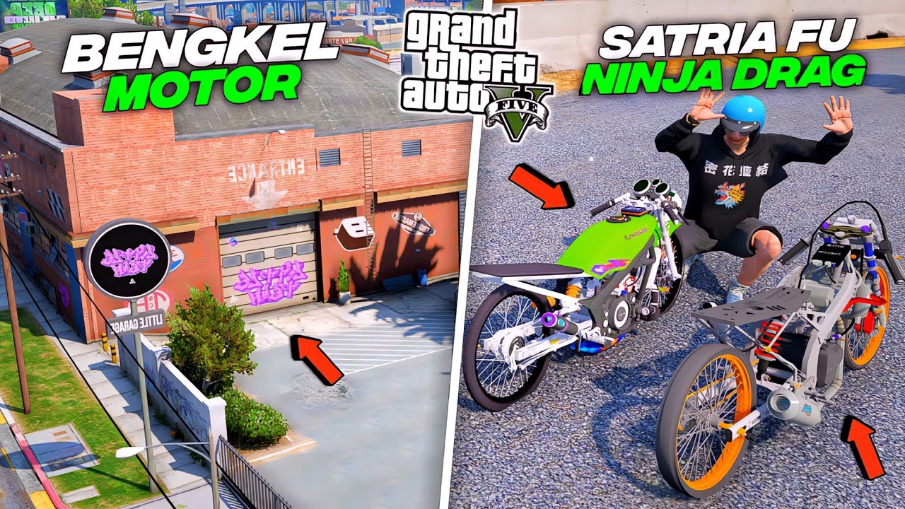 Aku Menemukan Motor Langka Spek Drag Di Bengkel Motor Mewah - GTA 5 MOD