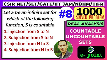 Question 8 | 1000 solved problem in Real analysis | Countable and uncountable sets | CSIR NET | GATE