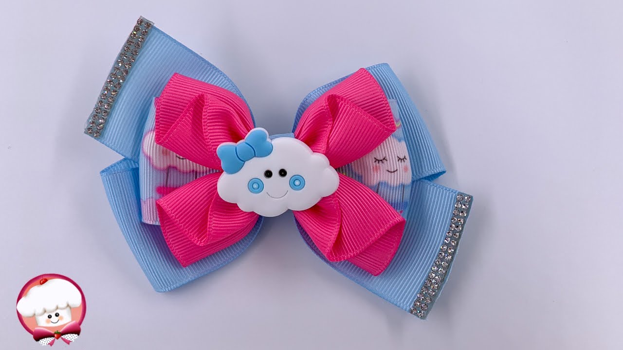 como hacer moños para niñas con listón de 4 cm fáciles y bonitos | moños  | lazos para niñas