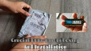 Crucial DDR4 SODIMM-2666 Ram Unboxing | Ram Installation In Hp Laptop | Laptop Ram Installation