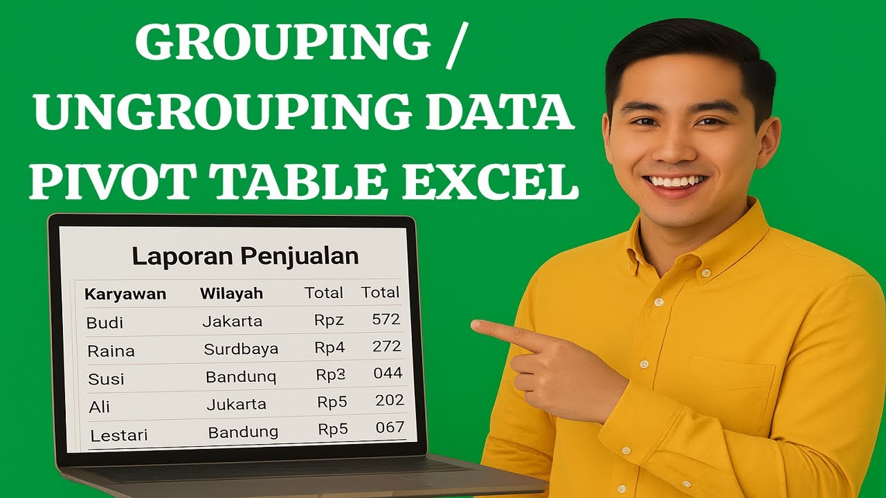 Belajar Cara GROUPING/UNGROUPING Data Pivot Table Microsoft Excel | 100 ...