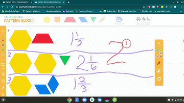 Mixed Numbers with pattern blocks