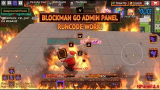 Blockman GO Admin Panel RUNCODE WORK