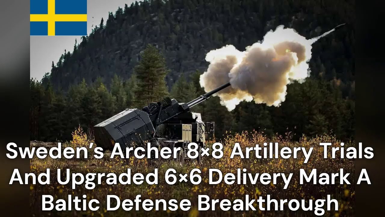 Артиллерийские испытания шведской самоходной установки Archer 8×8 и поставка модернизированной ве...