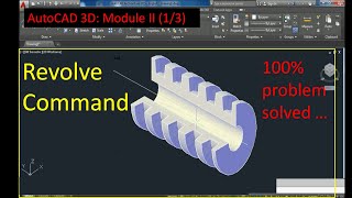 How to Use Revolve Command In AutoCAD 3D : Module 2 (Lecture 1 of 3) by Knowledge World Express 72 views 2 years ago 5 minutes, 18 seconds