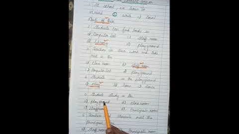 Class 1 EVS, Lesson 13 My School, 23.11.2020