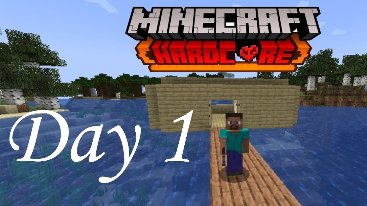 My First Day In Hardcore Minecraft, Minecraft hardcore day 1 - YouTube