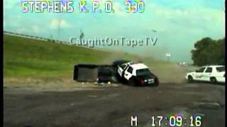 COP ROLLS SUSPECT TO END CHASE!