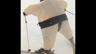 Sumo costume skiing - Val Thorens 2015