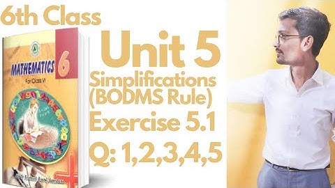 Unit 5|Simplification|Class 6th maths| Exercise 5.1|Q: 1,2,3,4,5|Sindh textbook