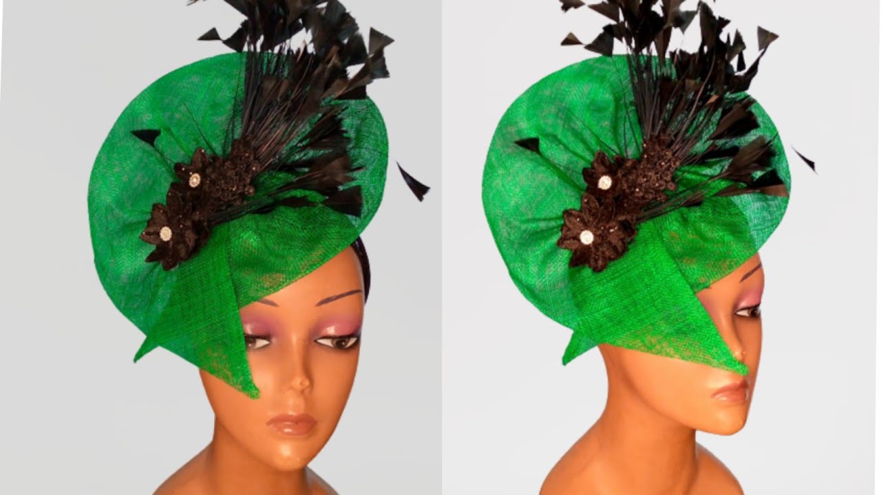 Free Form Sinamay Fascinator | Diy hair fascinator | Sinamay